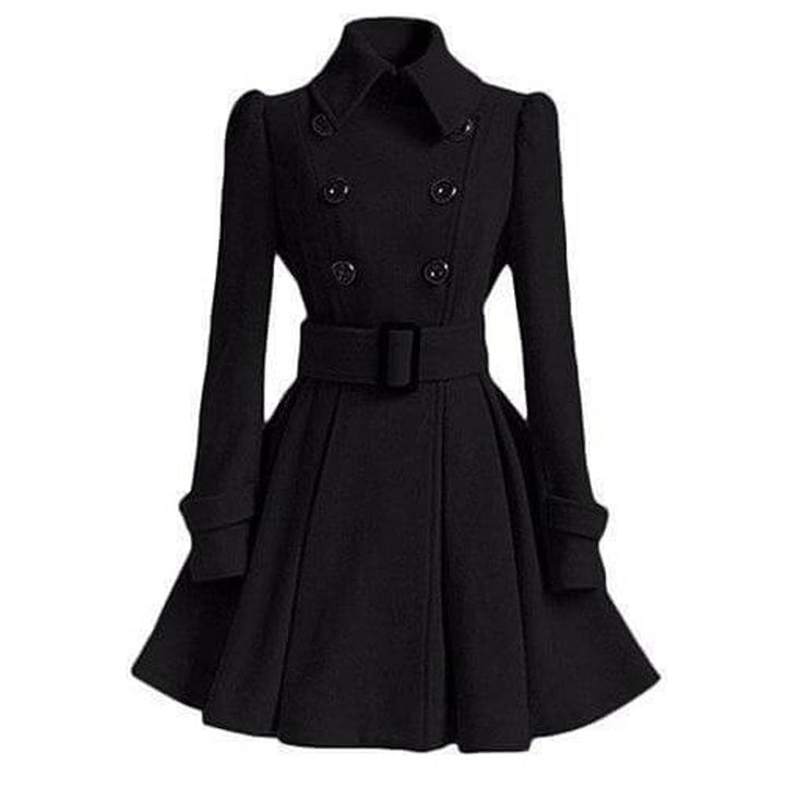 Ava Wollen Trenchcoat met Taillegordel