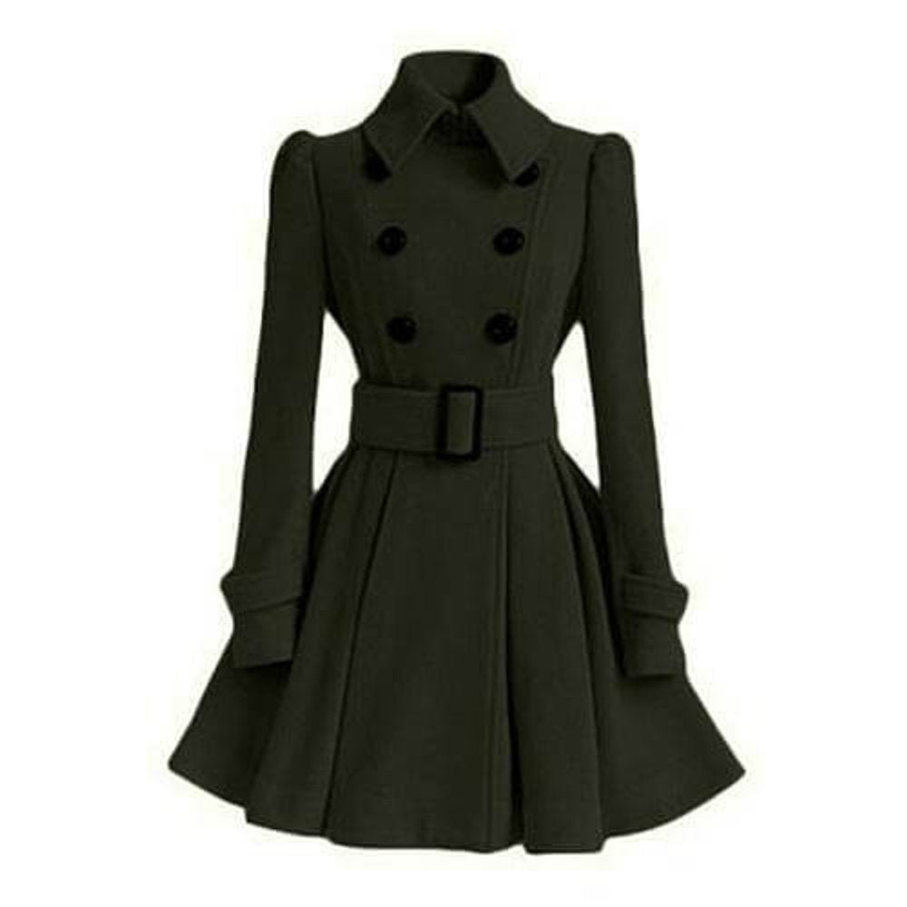 Ava Wollen Trenchcoat met Taillegordel