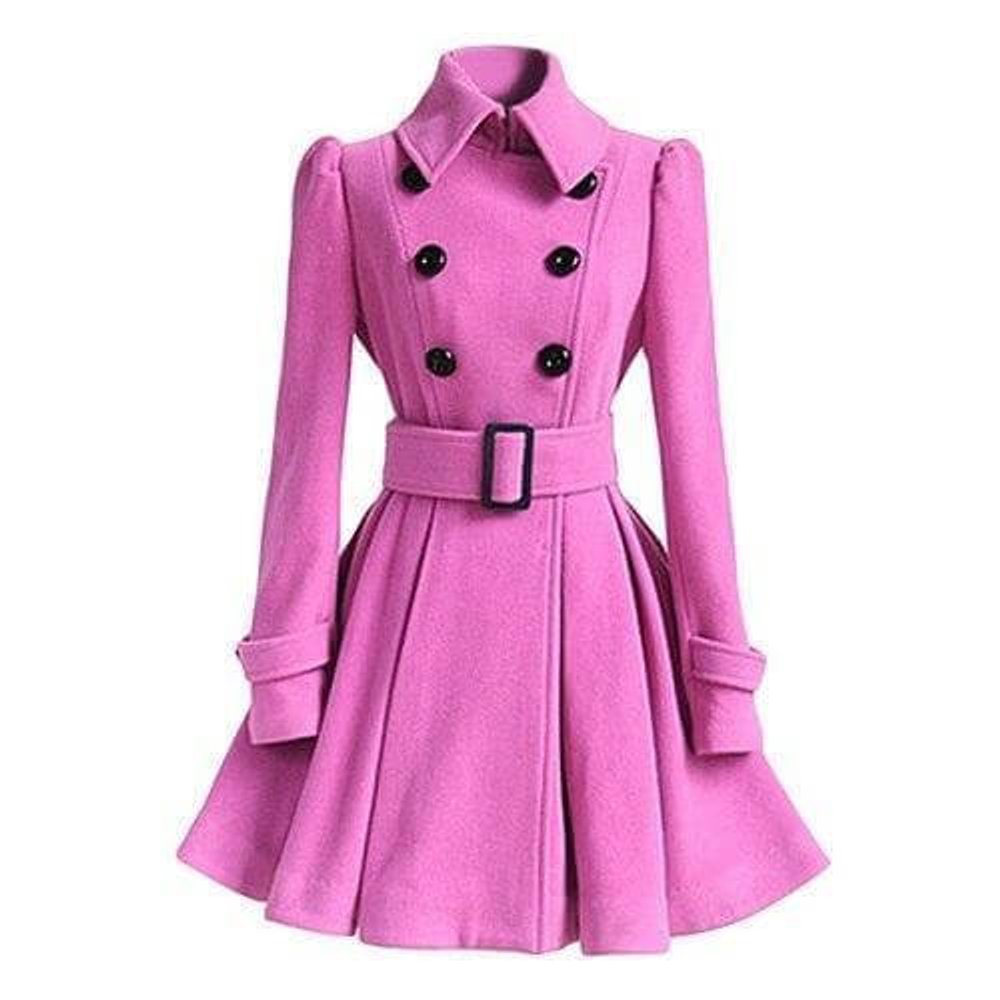 Ava Wollen Trenchcoat met Taillegordel