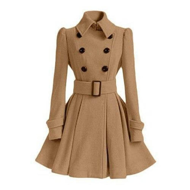 Ava Wollen Trenchcoat met Taillegordel