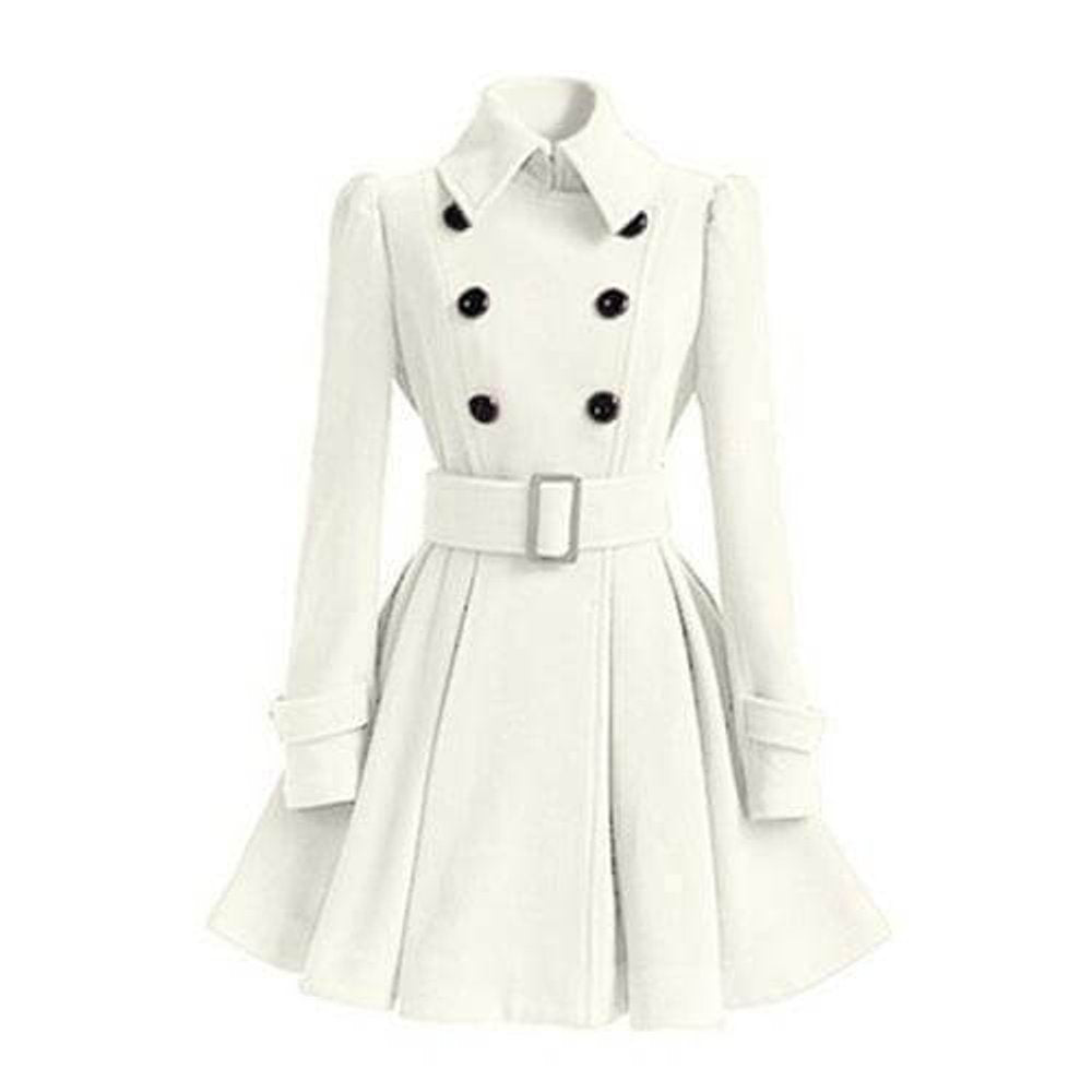 Ava Wollen Trenchcoat met Taillegordel