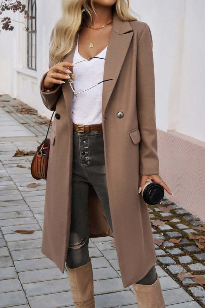 Ava Lange Wollen Trenchcoat