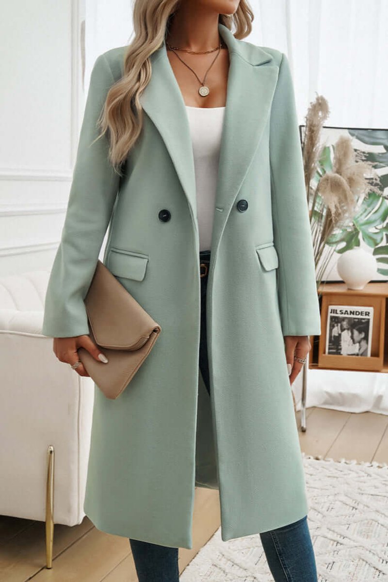 Ava Lange Wollen Trenchcoat