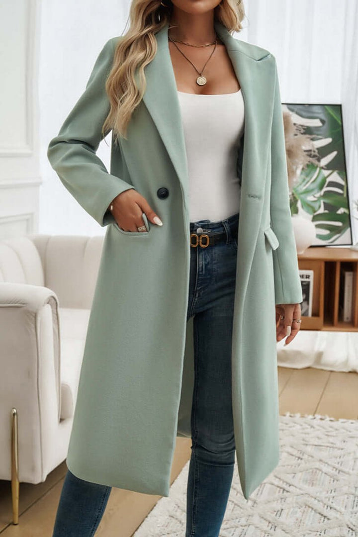 Ava Lange Wollen Trenchcoat