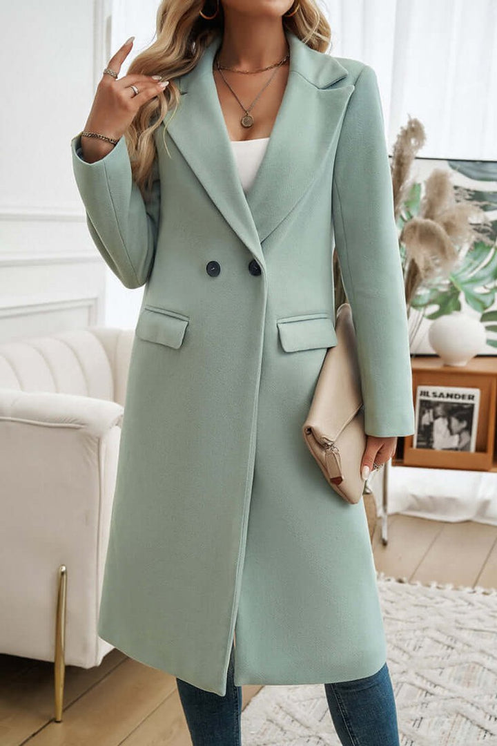 Ava Lange Wollen Trenchcoat