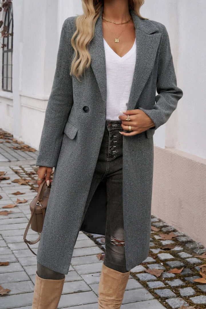 Ava Lange Wollen Trenchcoat