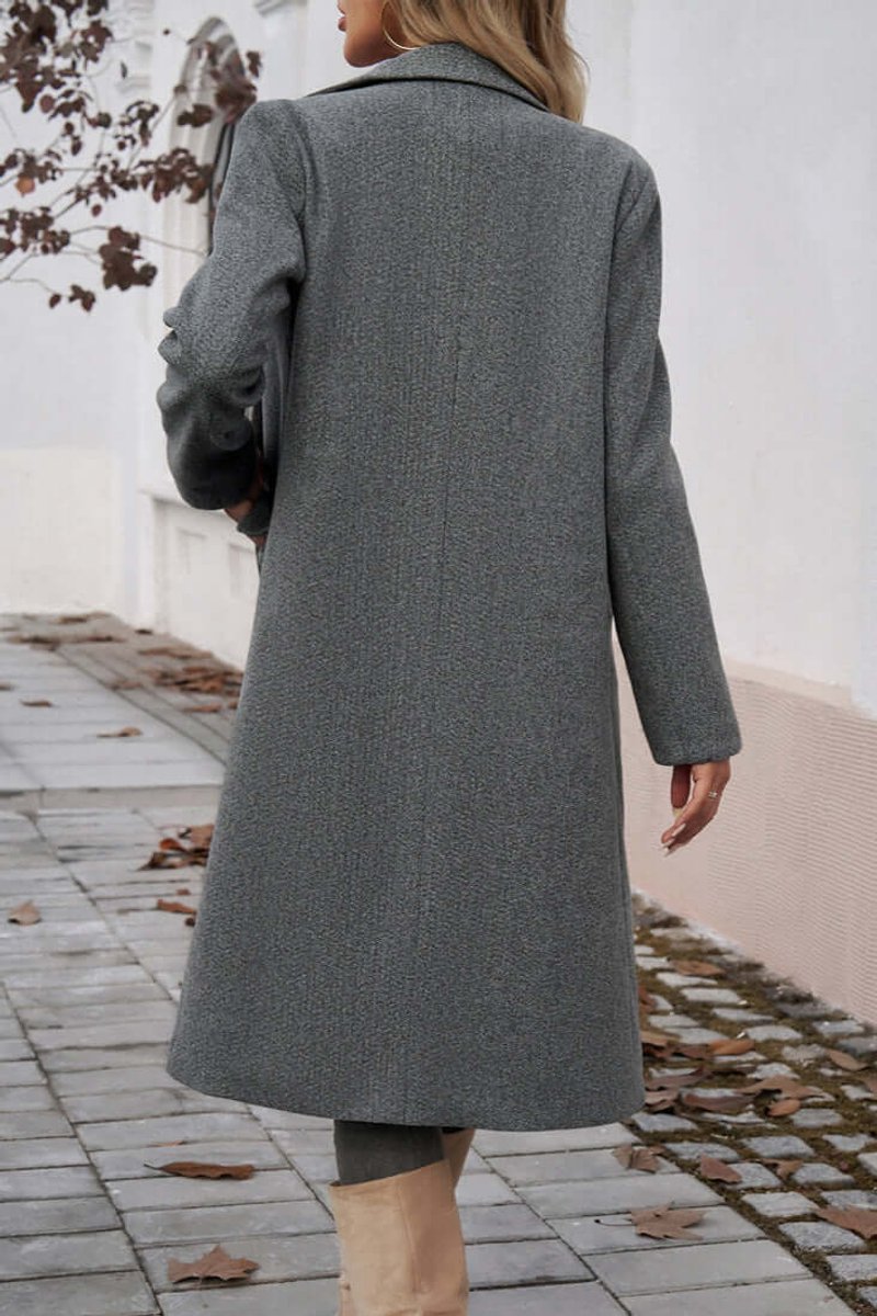 Ava Lange Wollen Trenchcoat