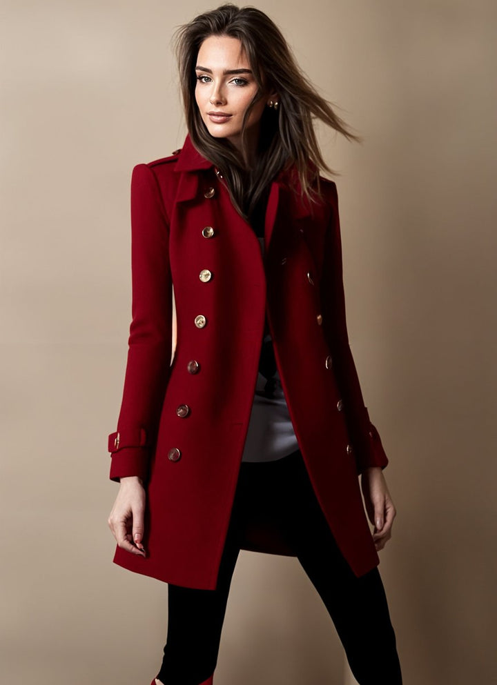 Scarlett Wollen Jas met Knoopsluiting