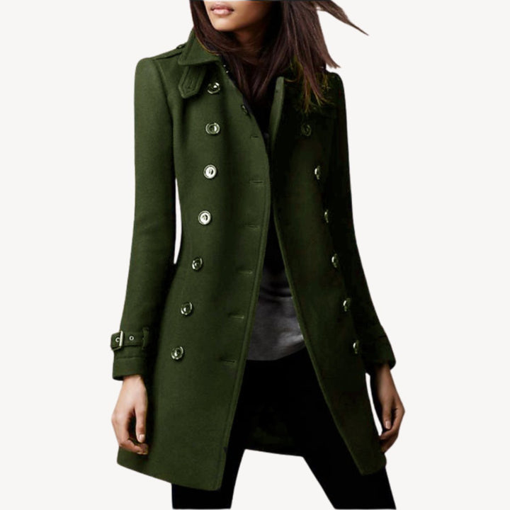 Scarlett Halflange Wollen Trenchcoat