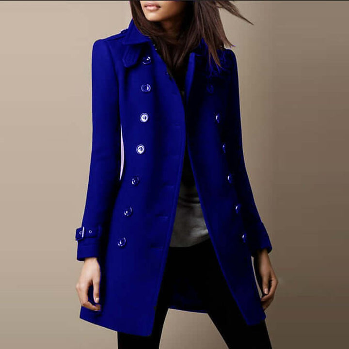 Florence Wollen Trenchcoat met Reverskraag