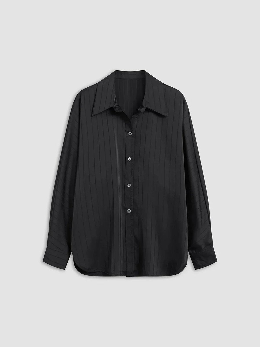 Sophie Lange Satijnen Blouse met Streepdessin