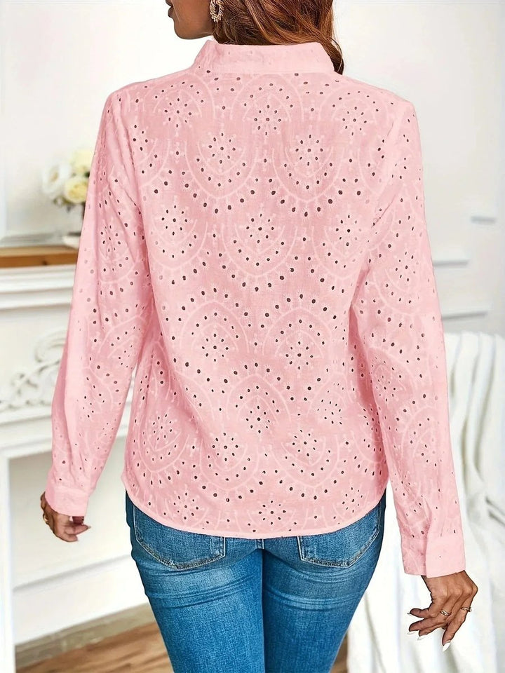 Mia Lange Blouse met V-hals