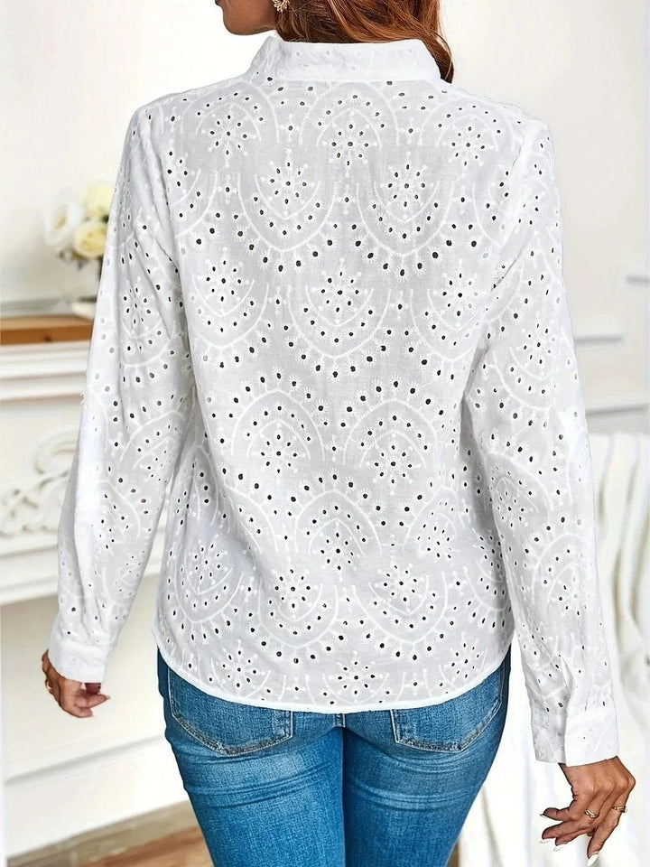 Mia Lange Blouse met V-hals