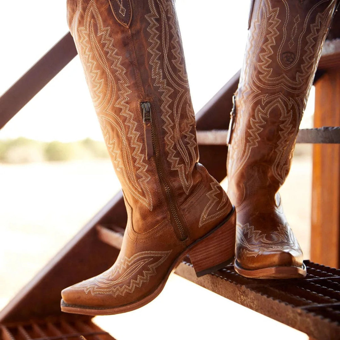 Ivy Halflange Cowboylaarzen met Borduurwerk