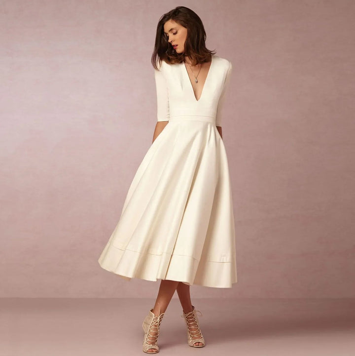Freya Kerstjurk met V-hals