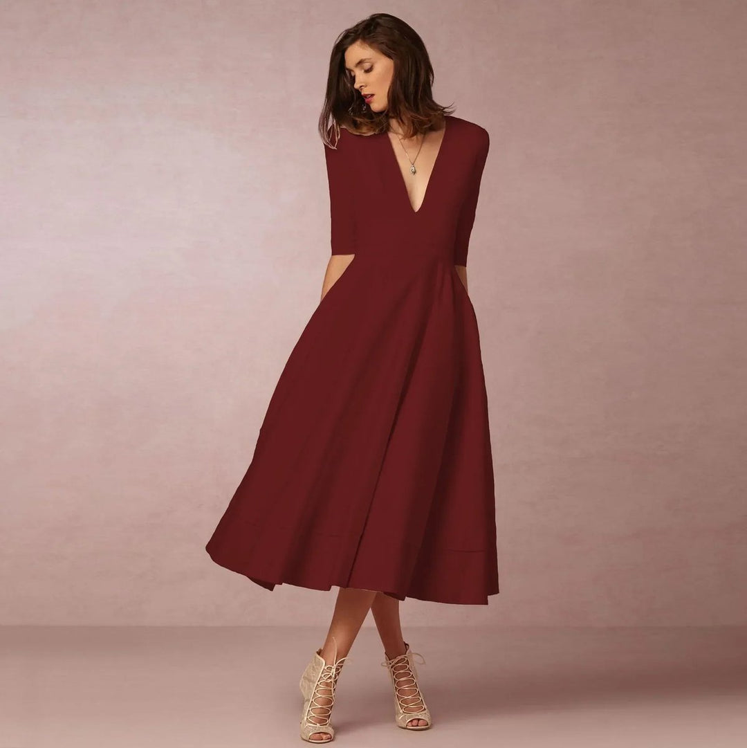 Freya Kerstjurk met V-hals