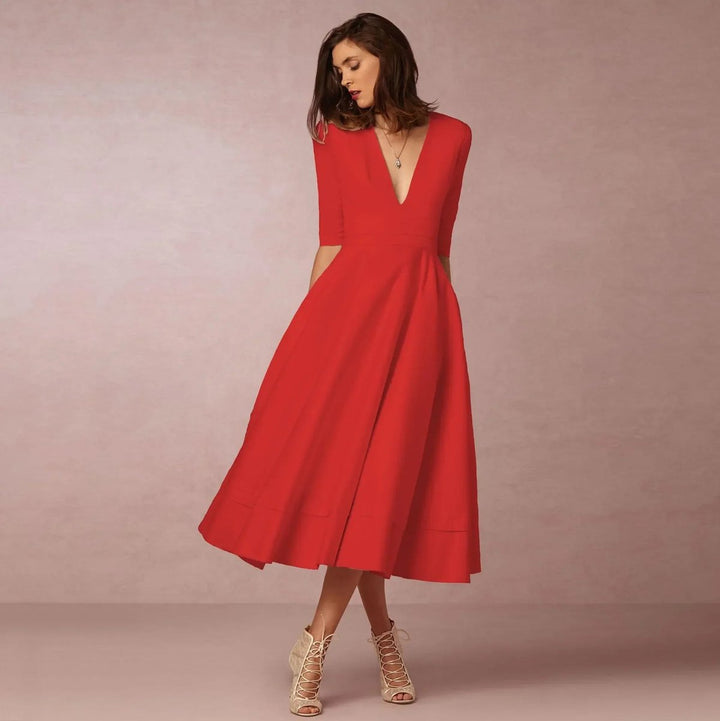 Freya Kerstjurk met V-hals