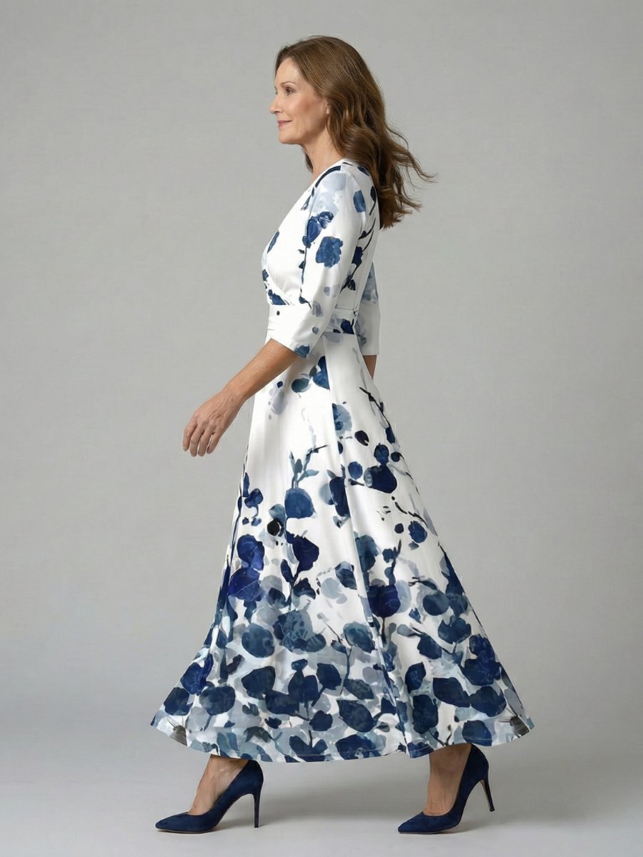 Evelyn Kerstjurk met Bloemenprint