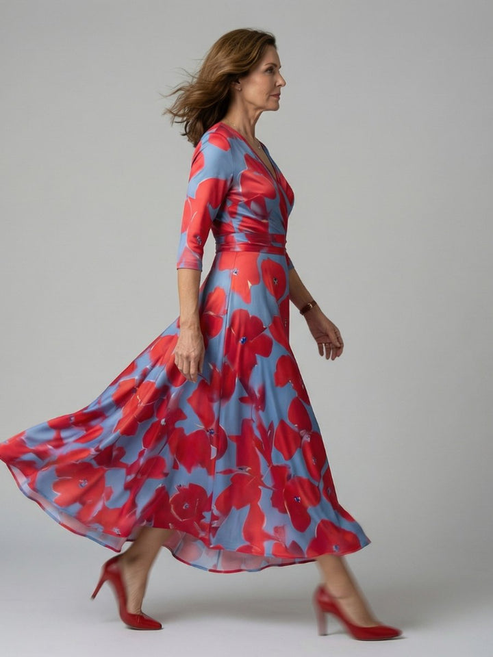 Evelyn Kerstjurk met Bloemenprint