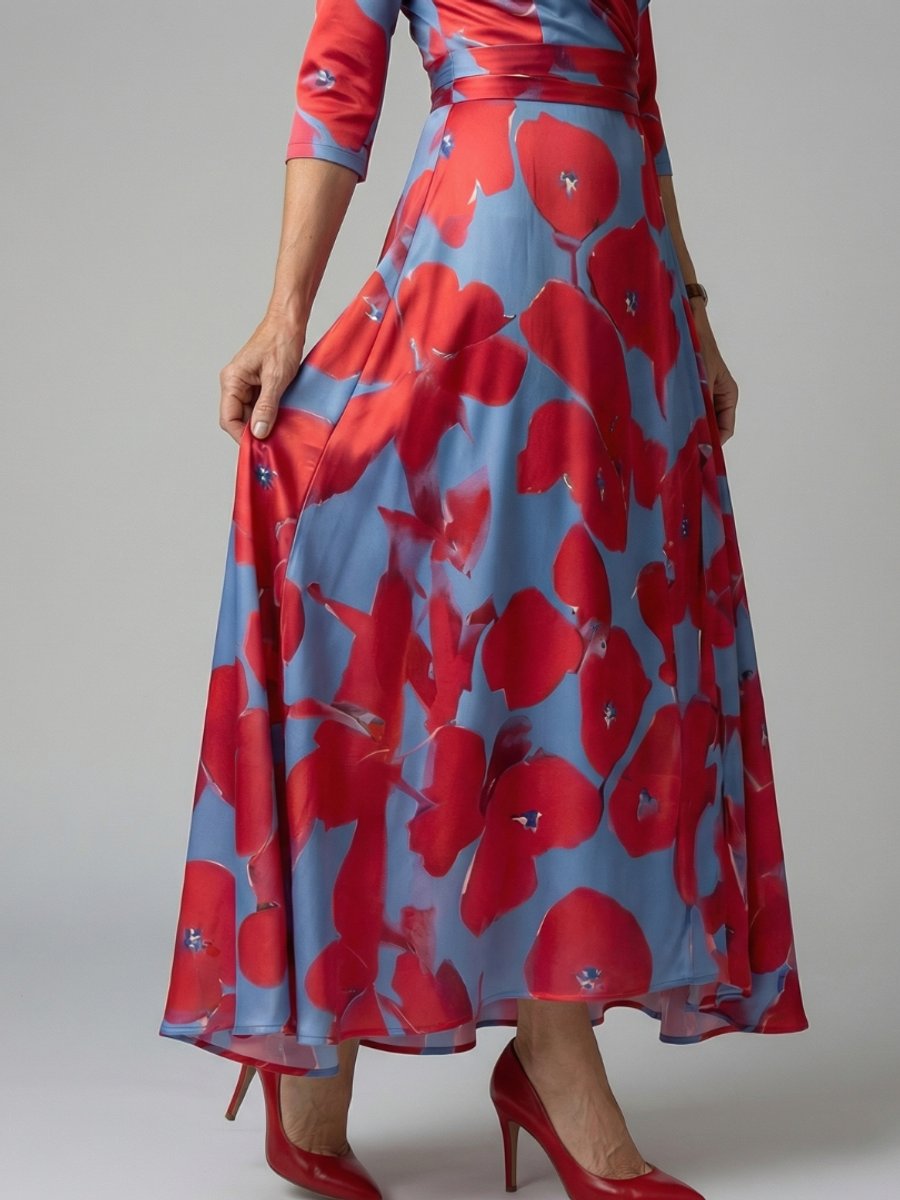 Evelyn Kerstjurk met Bloemenprint