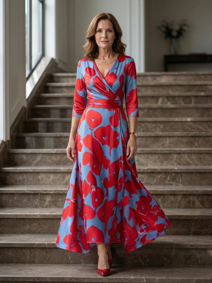 Evelyn Kerstjurk met Bloemenprint