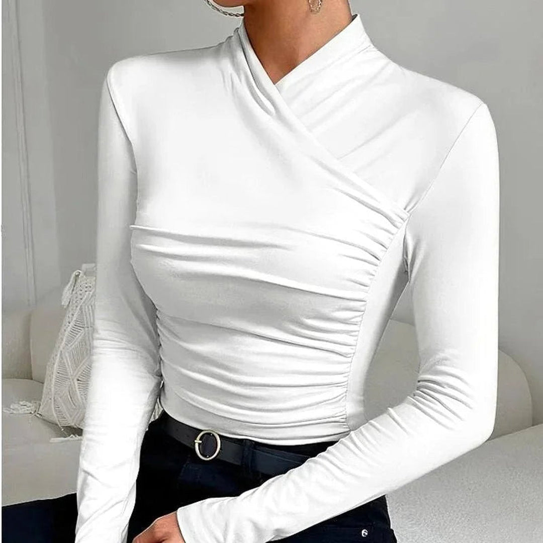 Scarlett Lange Blouse met Rolkraag