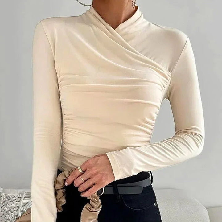 Scarlett Lange Blouse met Rolkraag