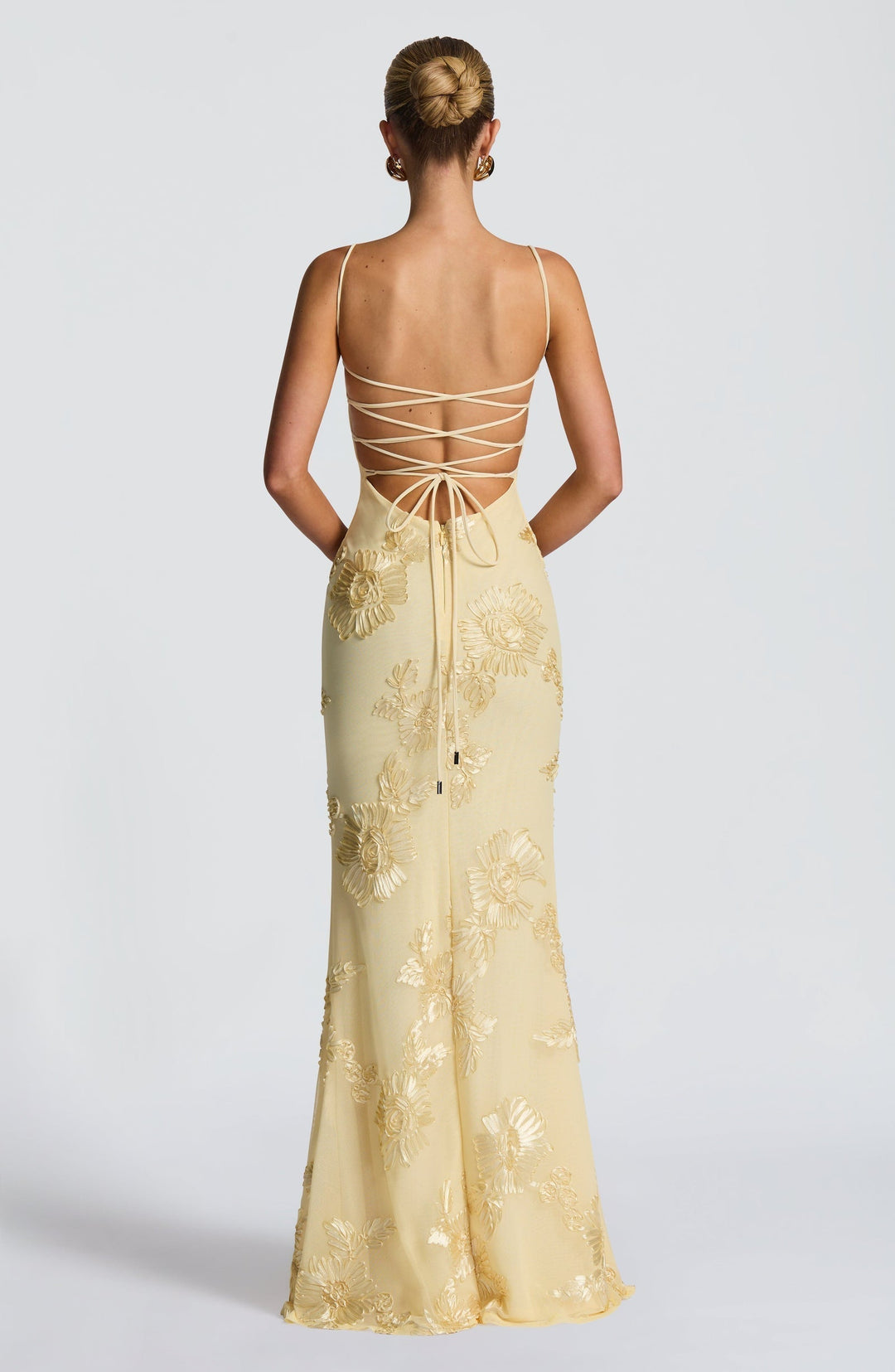 Audrey Getailleerde Maxi Jurk met Bloemenprint