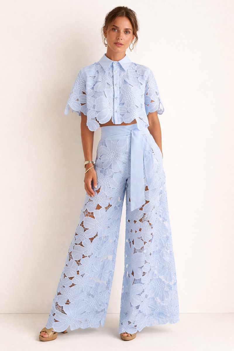 Ivy Kanten Blouse met Bloemenprint