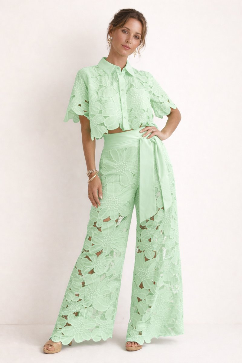 Ivy Kanten Blouse met Bloemenprint