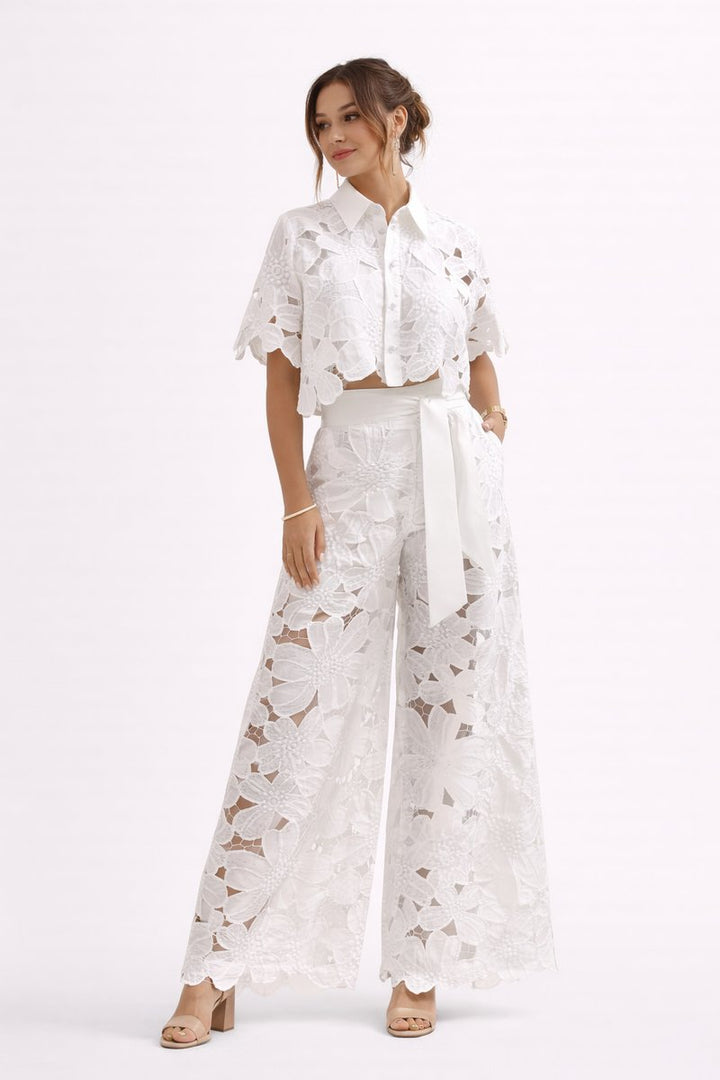 Ivy Kanten Blouse met Bloemenprint
