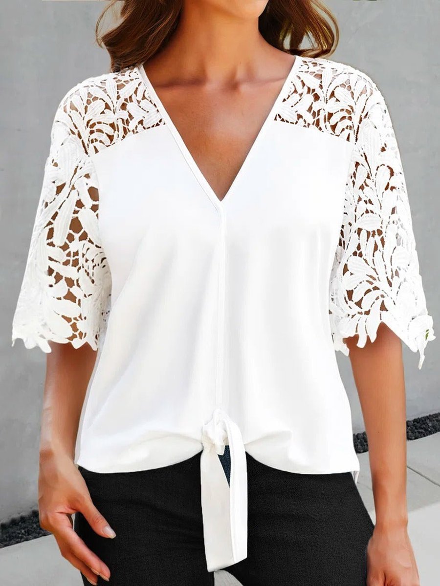 Willow Kanten Blouse met Bloemenprint