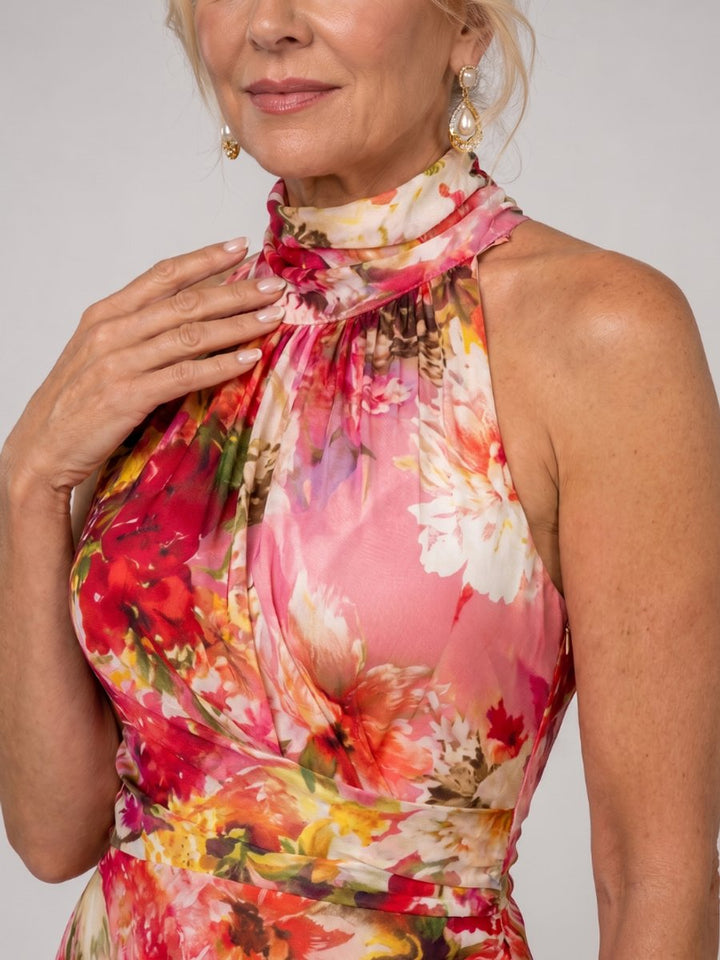 Freya Kerstjurk met Bloemenprint