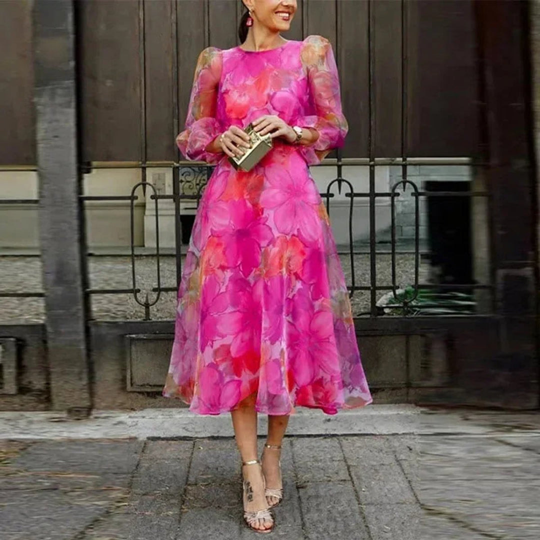 Sophie Kerstjurk met Bloemenprint