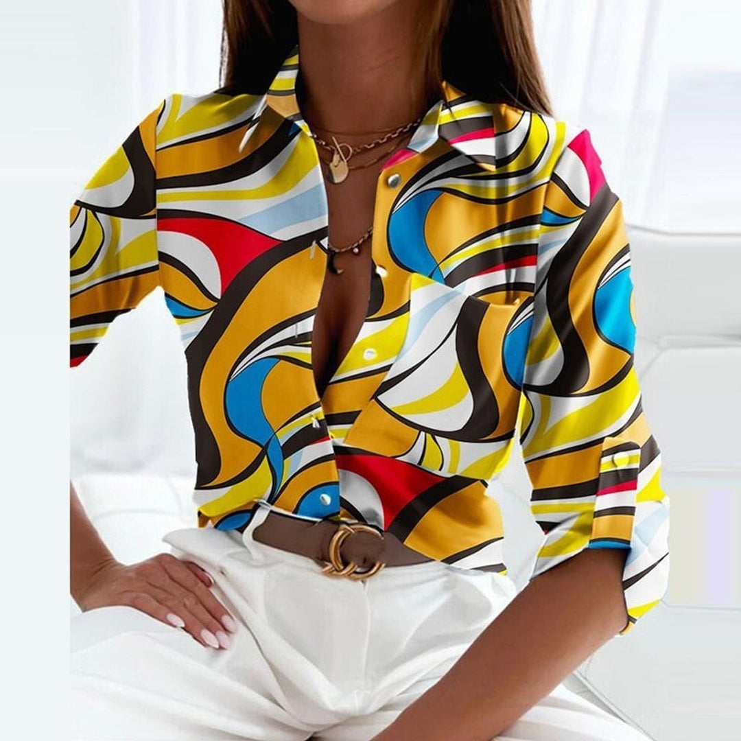 Freya Lange Blouse met Grafische Print