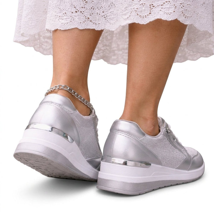 Grace Leren Plateauschoenen met Sleehak