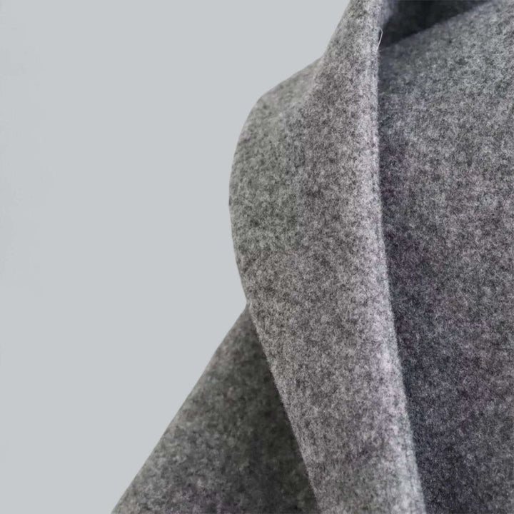 Isla Lange Wollen Trenchcoat met Capuchon