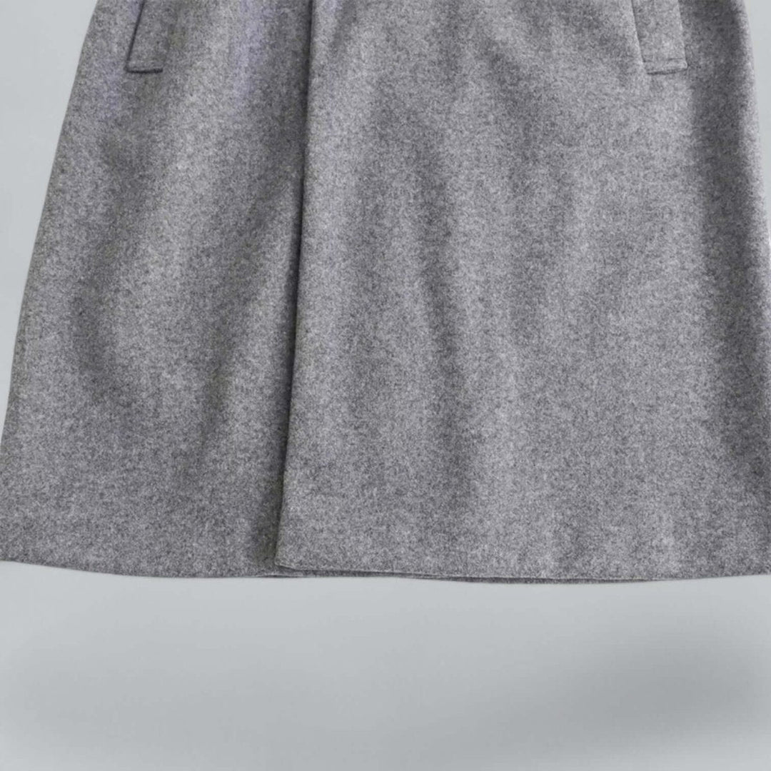 Isla Lange Wollen Trenchcoat met Capuchon