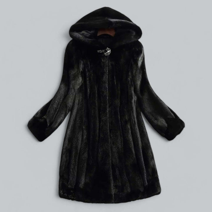 Sienna Lange Nepbont Winterjas met Warm Gevoerd