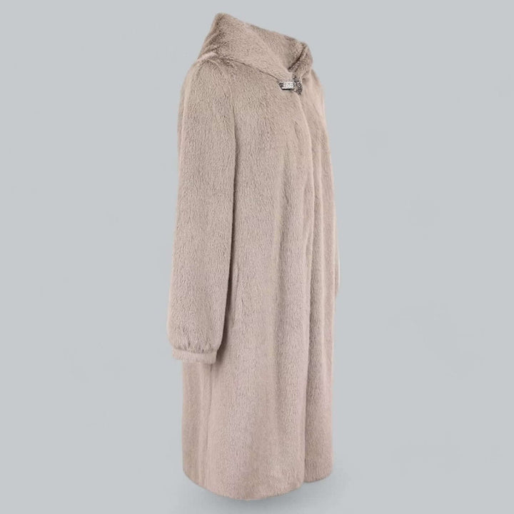 Sienna Lange Nepbont Winterjas met Warm Gevoerd