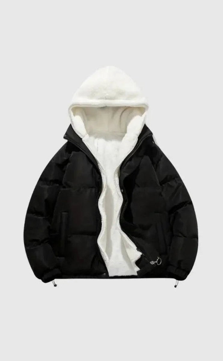 Mia Fleece Pufferjas met Capuchon