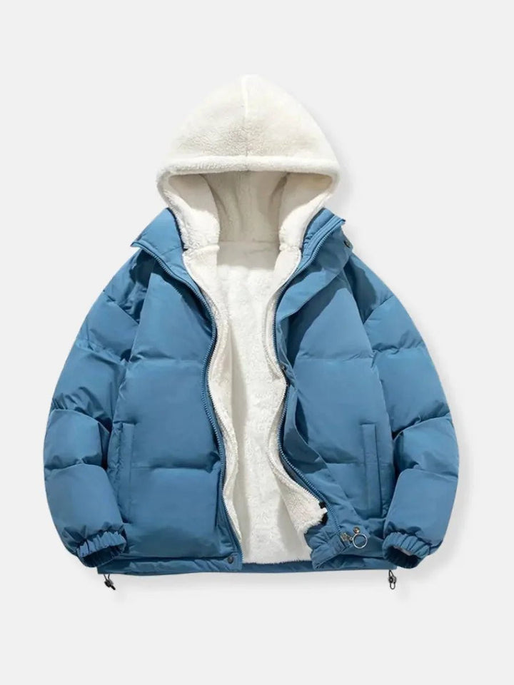 Mia Fleece Pufferjas met Capuchon