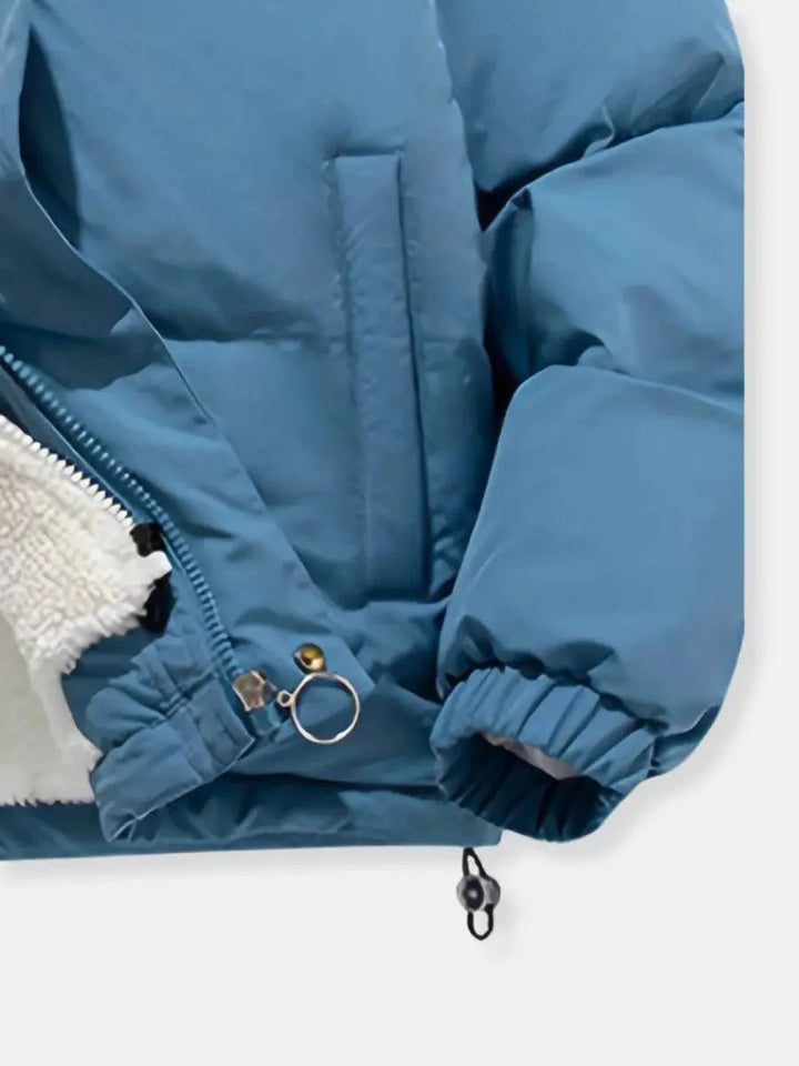 Mia Fleece Pufferjas met Capuchon