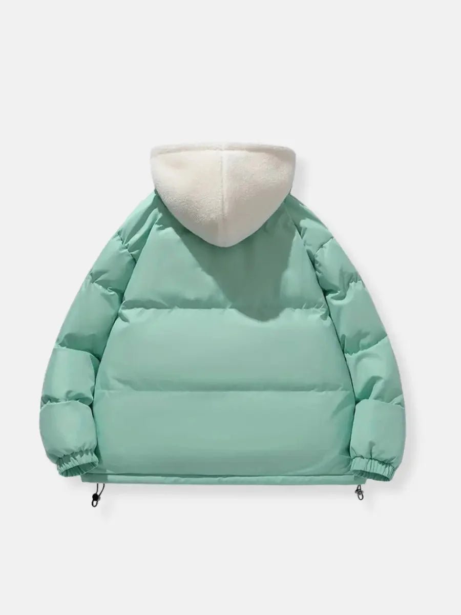 Mia Fleece Pufferjas met Capuchon