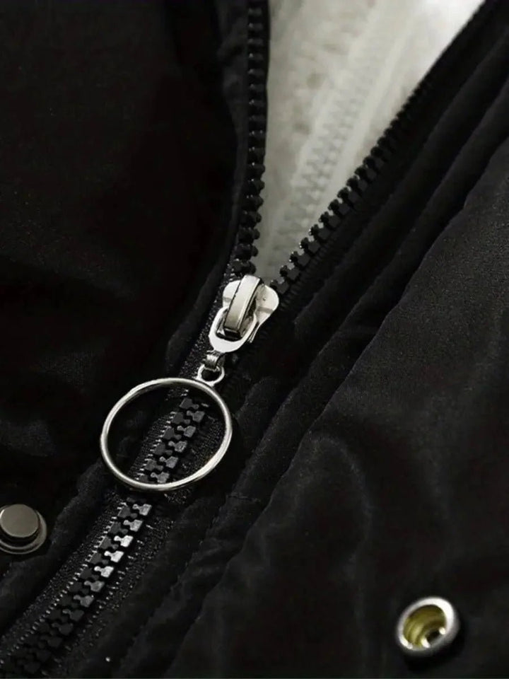 Mia Fleece Pufferjas met Capuchon