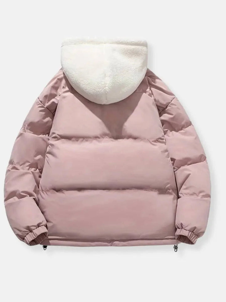 Mia Fleece Pufferjas met Capuchon