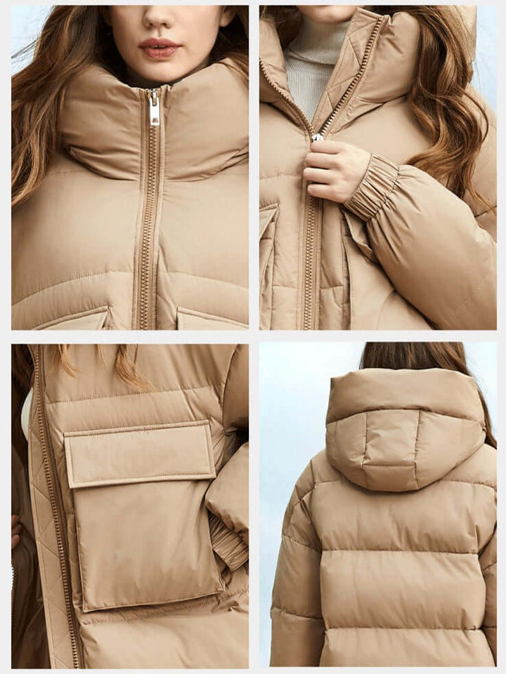 Emily Lange Pufferjas met Capuchon