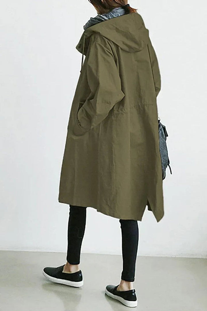Phoebe Lange Trenchcoat met Capuchon