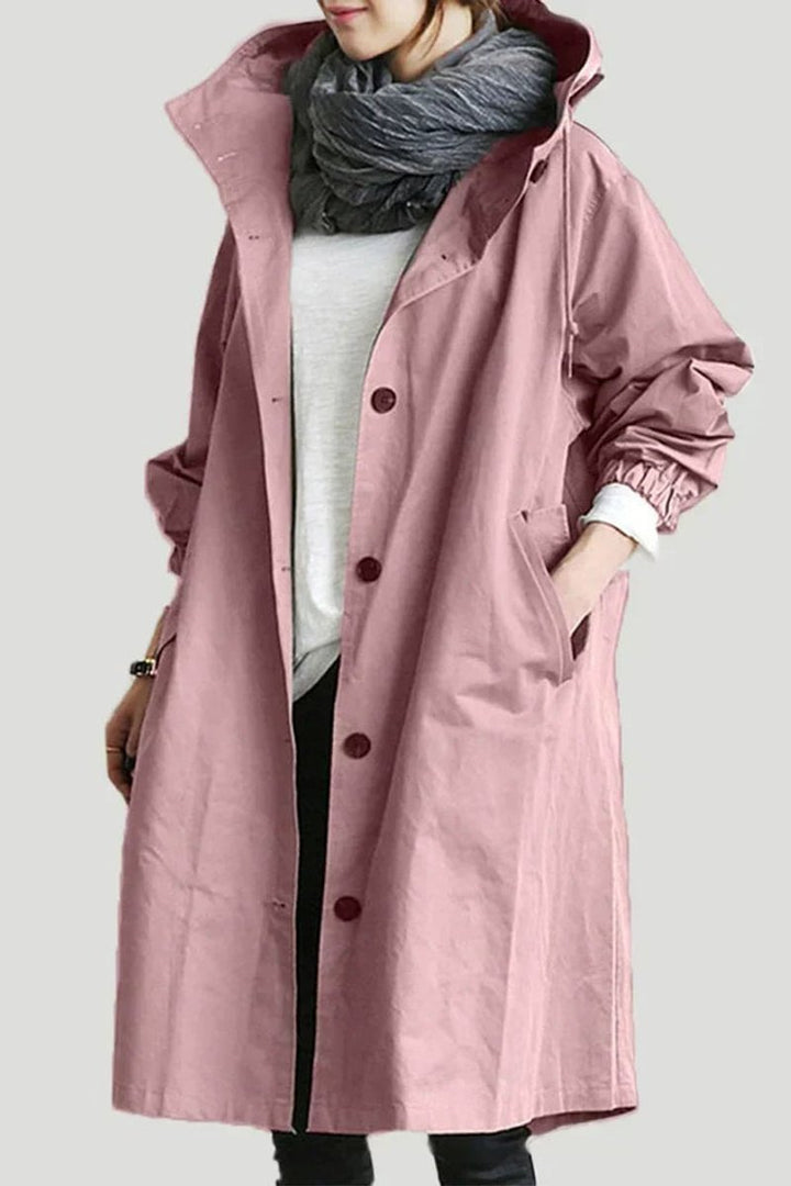 Phoebe Lange Trenchcoat met Capuchon