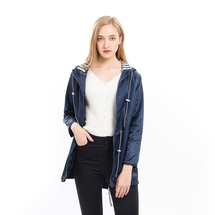 Isla Trenchcoat met Streepdessin